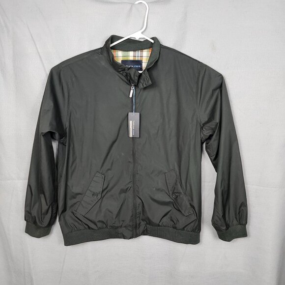 Van Heusen Studio Men's Lightweight Bomber Jacket L Green Polyester - Picture 1 of 5